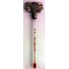 Wine thermometer with grape decor