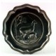 Pewter plate wit doe and fawn decor