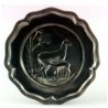 Pewter plate wit doe and fawn decor