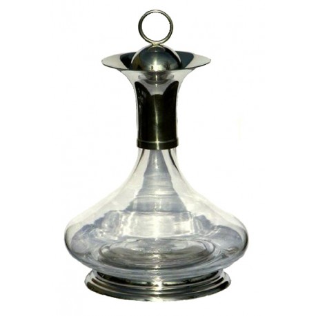 Carafe  à décanter avec pied, col et bouchon