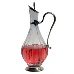 Serving decanter with handle, stopper and base