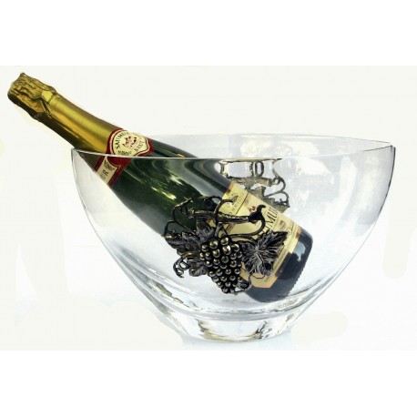 Champagne bucket with grape decor