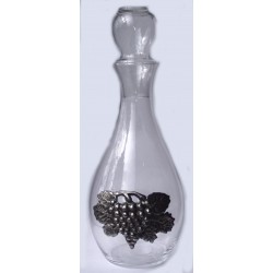 Serving decanter with pewter grape decor