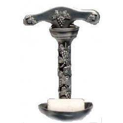 Cork screw holder with grape decor