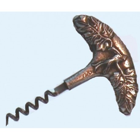 Cork screw with leaf decor