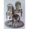 Bottle mat with 2 horses decor