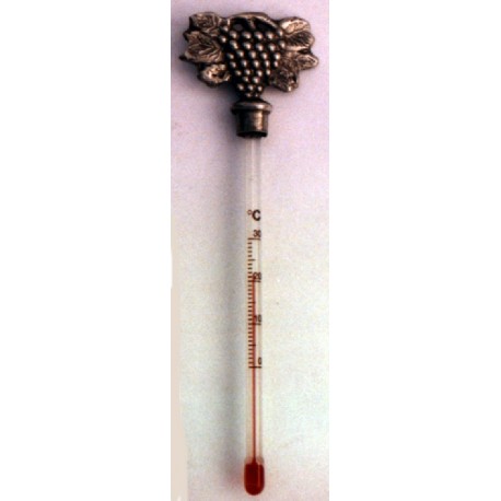 Wine thermometer with grape decor