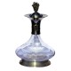 Decanter with pewter base and grape decor