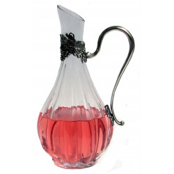 Carafe de service avec anse décor raisin