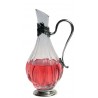 Serving decanter with base, handle and grape decro