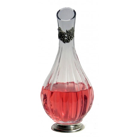 Carafe de service avec pied et décor raisin