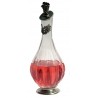 Serving decanter with base, stopper and grape decor