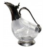 Serving decanter with grape decor, spout and base