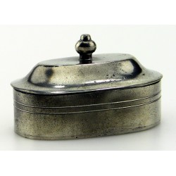 Pewter oval box