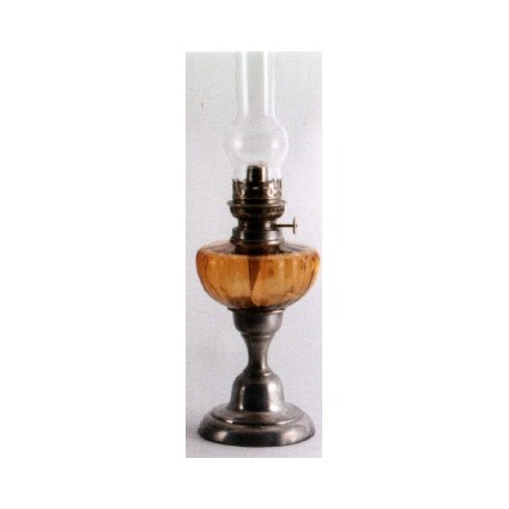 Pewter oil lamp