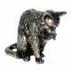 Pewter miniature washing cat