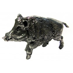 Pewter miniature wild boar