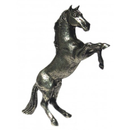 Pewter miniature rearing horse
