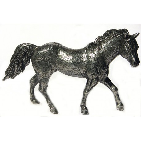 Pewter miniature walking horse