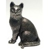 Pewter miniature sitting cat