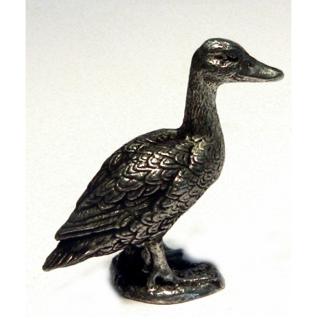 Pewter miniature duck