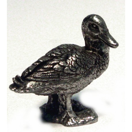 Pewter miniature duck