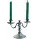 Two flames pewter candlestick