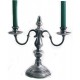 Two flames pewter candlestick