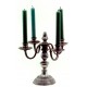 Four flames pewter candlestick