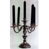 Five flames pewter candlestick