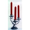 Three flames pewter candlestick