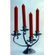 Four flames pewter candlestick