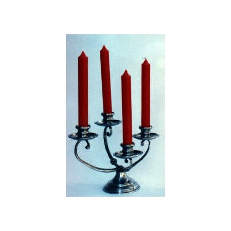 Four flames pewter candlestick