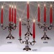 Two flames pewter candlestick