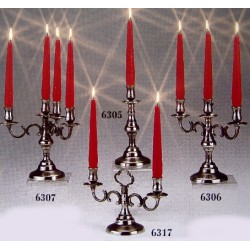 Two flames pewter candlestick