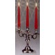 Three flames pewter candlestick