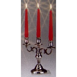 Three flames pewter candlestick