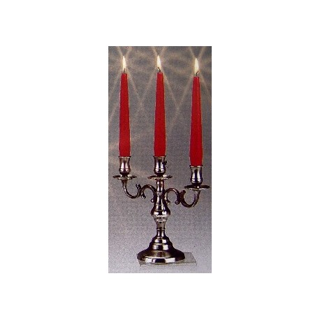 Three flames pewter candlestick