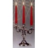 Three flames pewter candlestick