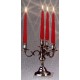 Four flames pewter candlestick