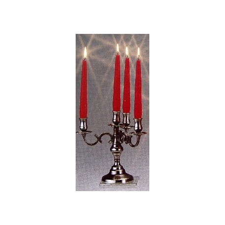 Four flames pewter candlestick
