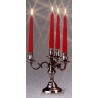 Four flames pewter candlestick