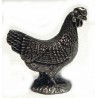 Pewter miniature hen