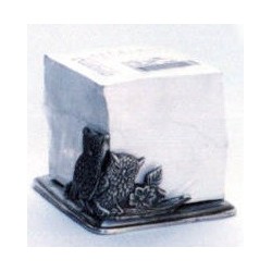 Pewter owl paper holder