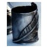 Pewter pencil pot with feather decor