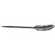 Pewter feather letter opener with straight steel blade