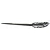 Pewter feather letter opener with straight steel blade