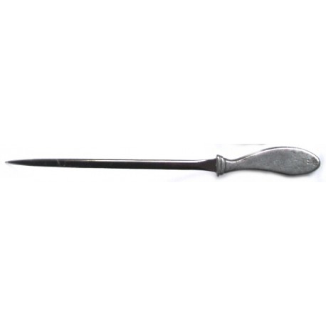 Pewter letter opener with straight steel blade