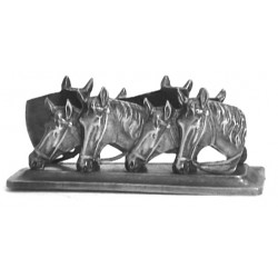 Pewter horse letter rack