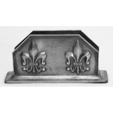 Pewter fleur-de-lis letter rack